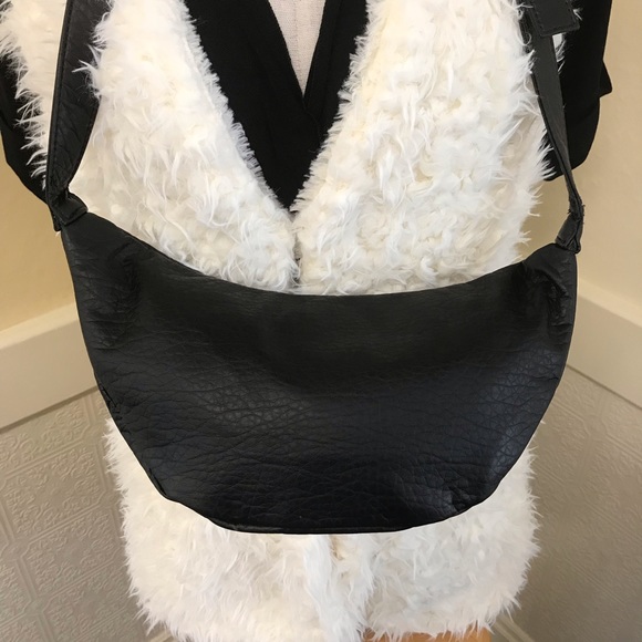 Boho Vegan Leather Mini Belt Bag Fanny Black - Picture 5 of 9